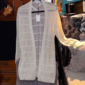 Calvin Klein Collection Cream Open-Front Cardigan